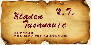 Mladen Tušanović vizit kartica